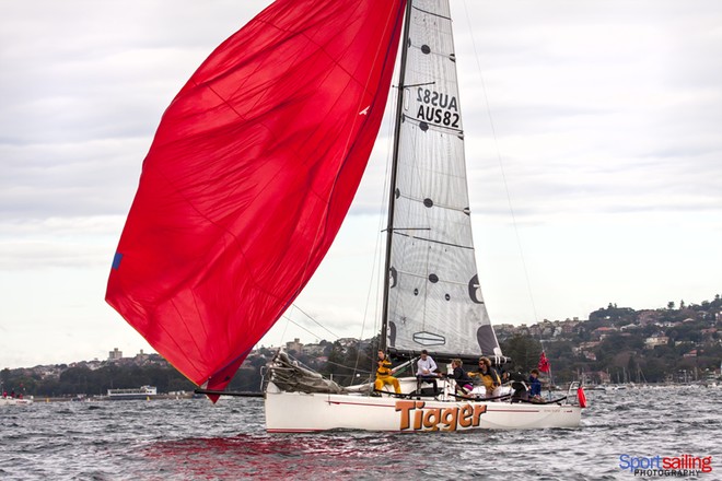 Tigger, another Flying Tiger is joint 2nd overall in the series with Orbit and 6 points behind Shere Khan with one race left to go - CYCA Audi Winter Series 2012 - Race 9  © Beth Morley - Sport Sailing Photography http://www.sportsailingphotography.com